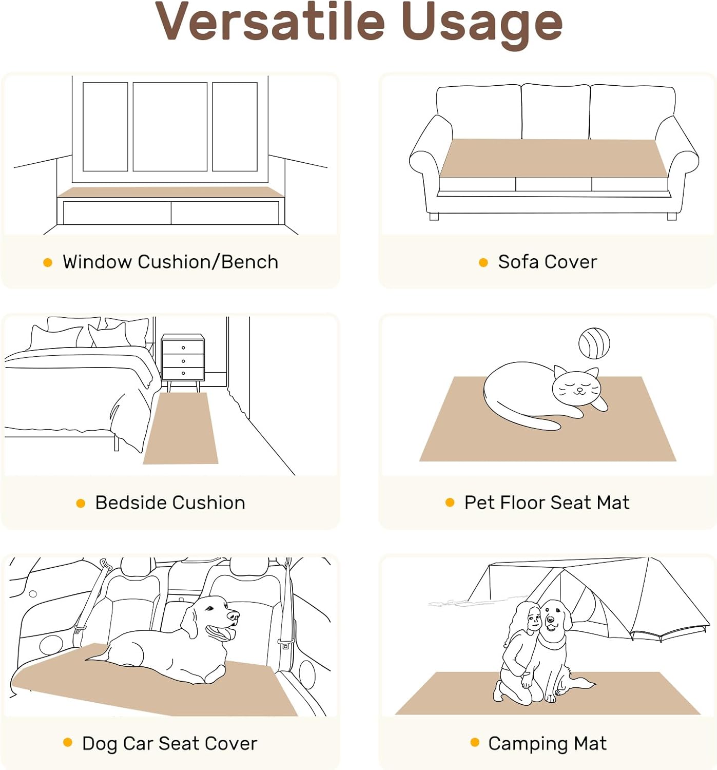 Couch Cover for Dogs, Washable Non Slip Sofa Covers for 3 Cushion Couch Pet Friendly Fuzzy Sofa Protector&Bed Mat for Pets (27.6"x82.7" Beige)