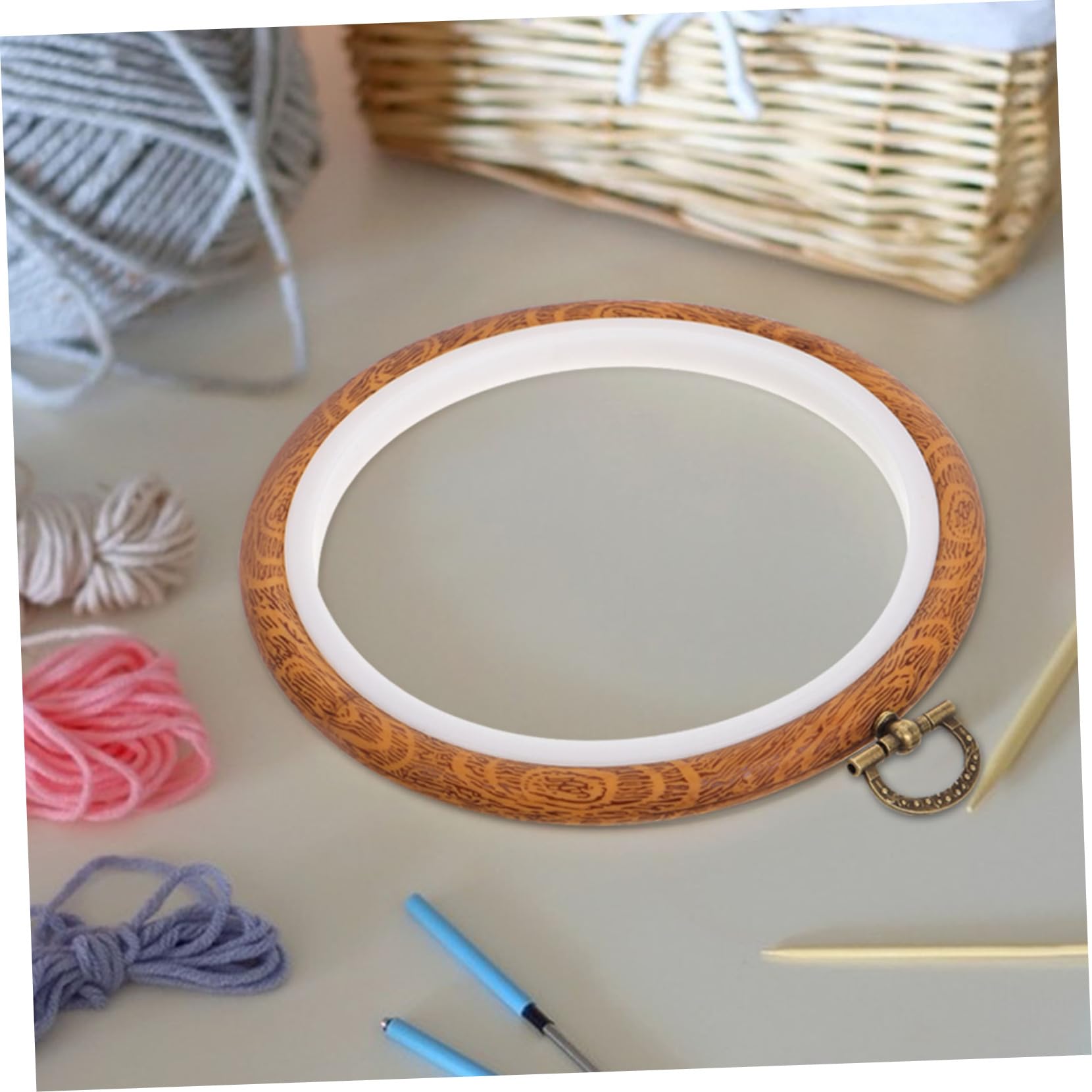 NUOBESTY 10stücke Stickrahmen Kunststoff Stickringe für Kreuzstich und Diy-handarbeit Runde Rahmen zur Präsentation von Stickereien und Handarbeiten
