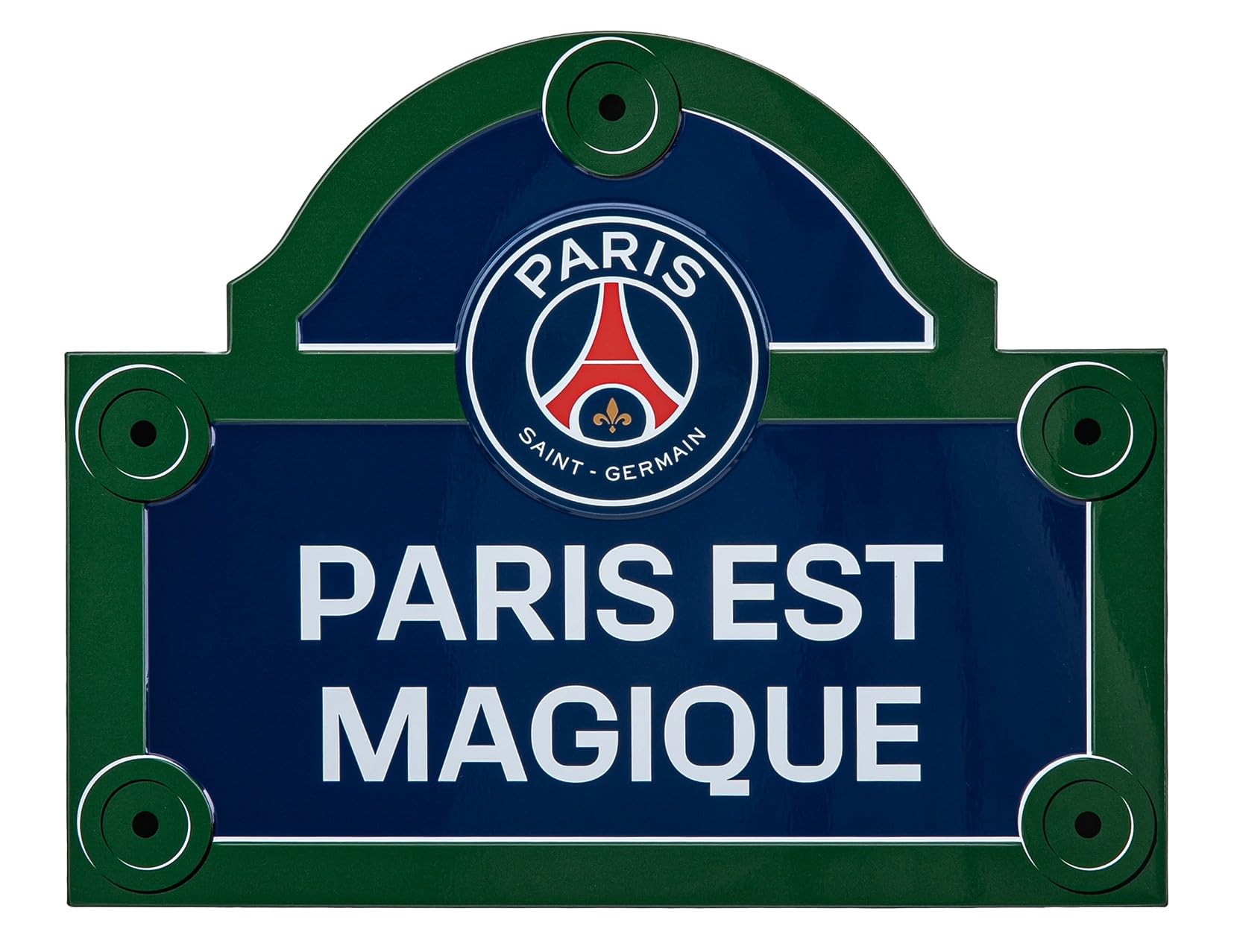 PSG Plaque de Rue Collection Officielle Paris Saint Germain - Football Ligue 1 - Taille 25 x 20 cm