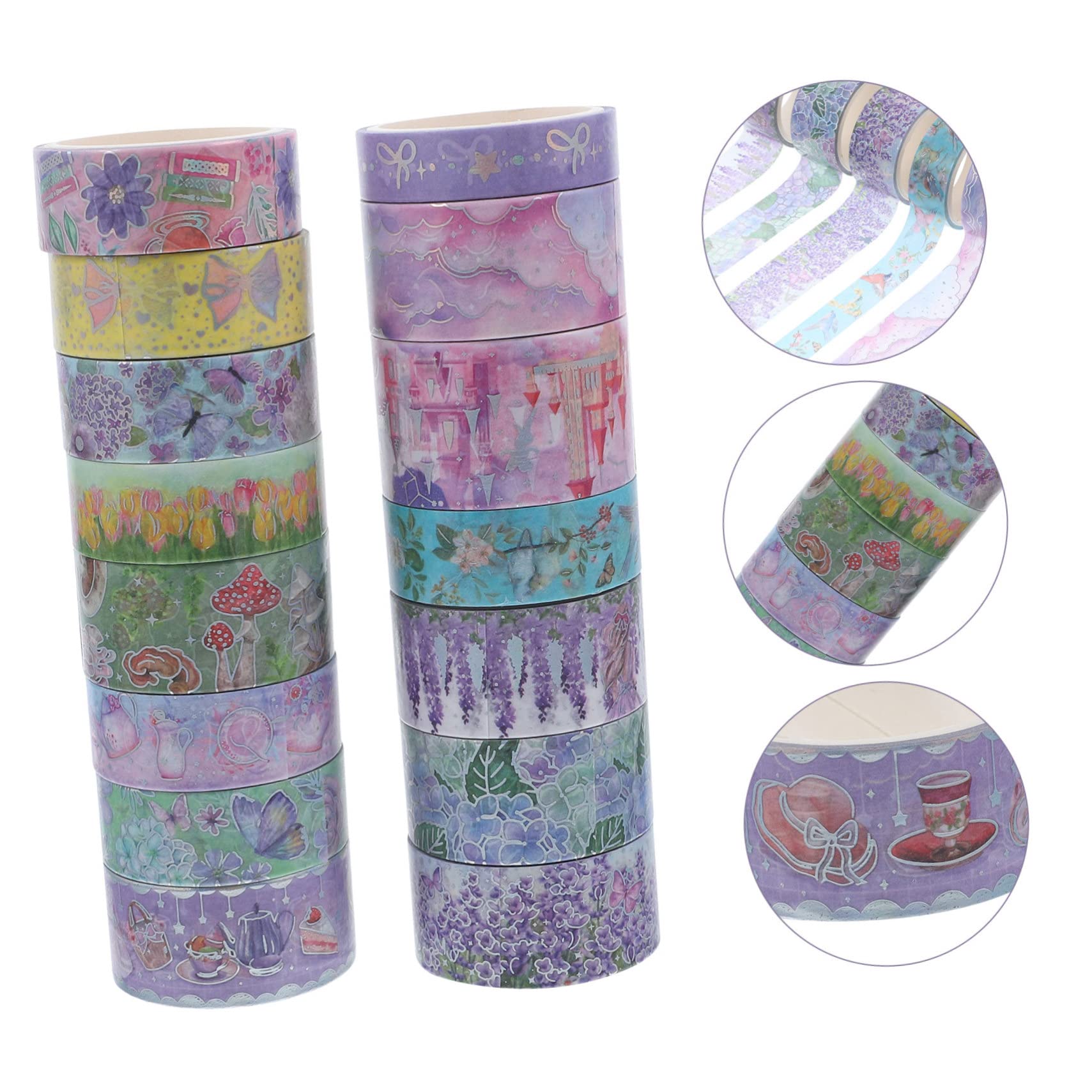 Lurrose 45 Tasca Nastro Washi Nastro Kawaii Decor Magnetico Avvolto Scrapbook Nastri Adesivi Washi Nastri Adesivi Carino Scrapbook Tasca Libro Bambino