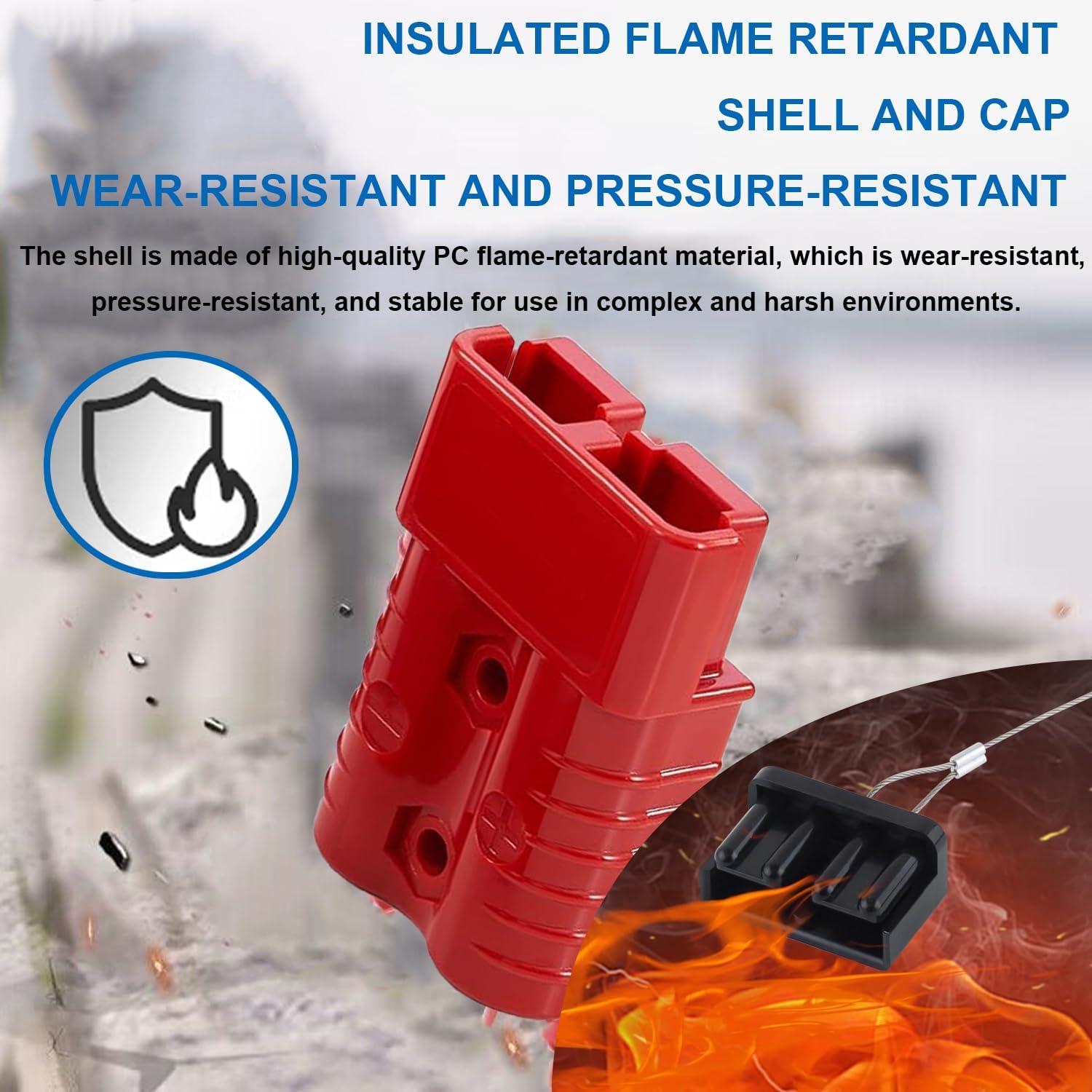 smseace 4Pack 50Amp Battery Quick Connect Plugs and connectors 6-12Gauge Battery Quick Disconnect for Winch, Trailer and trolling Motor Towing Winch Quick Connect Systems