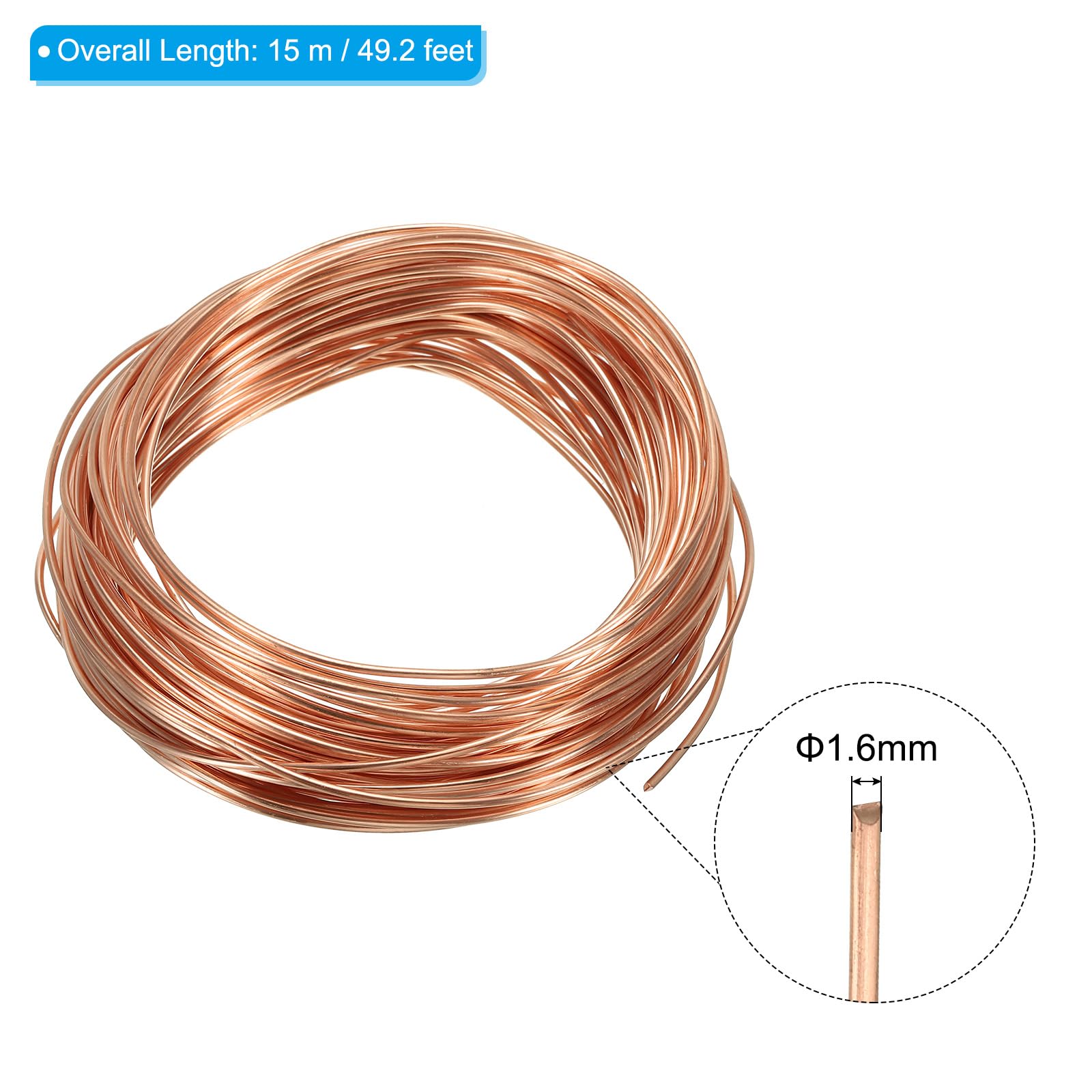 PATIKIL 49 Feet Solid Bare Copper Wire - Image 2