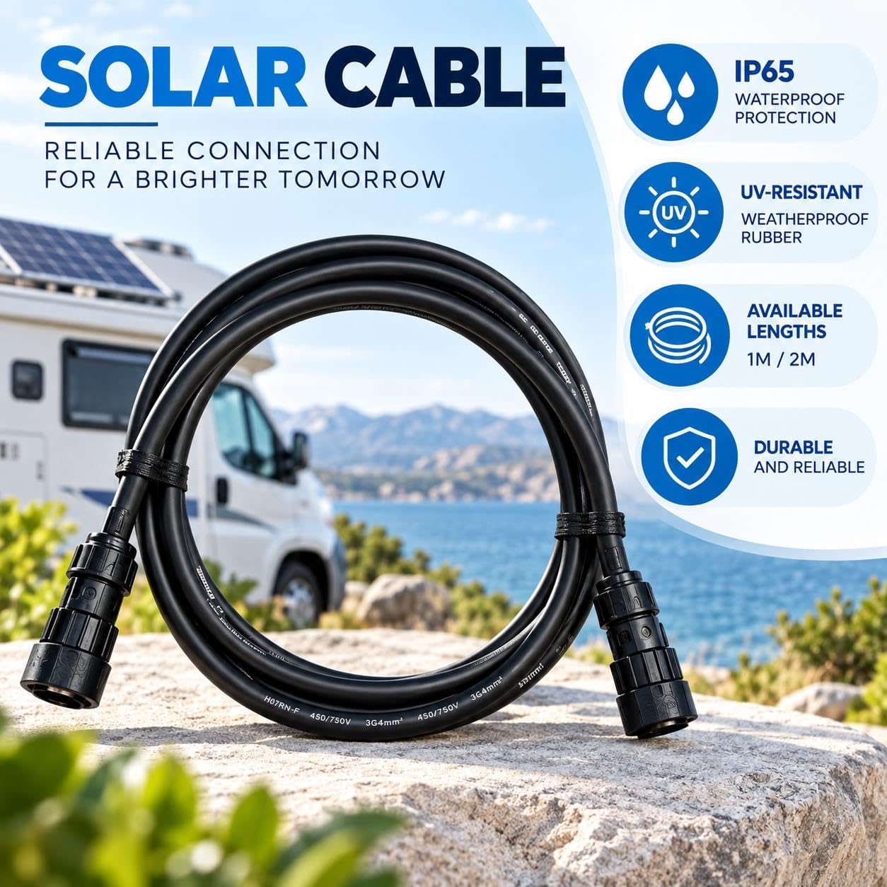 Kabel AC Do Mikroinwertera, Seria WVC 1m/2m