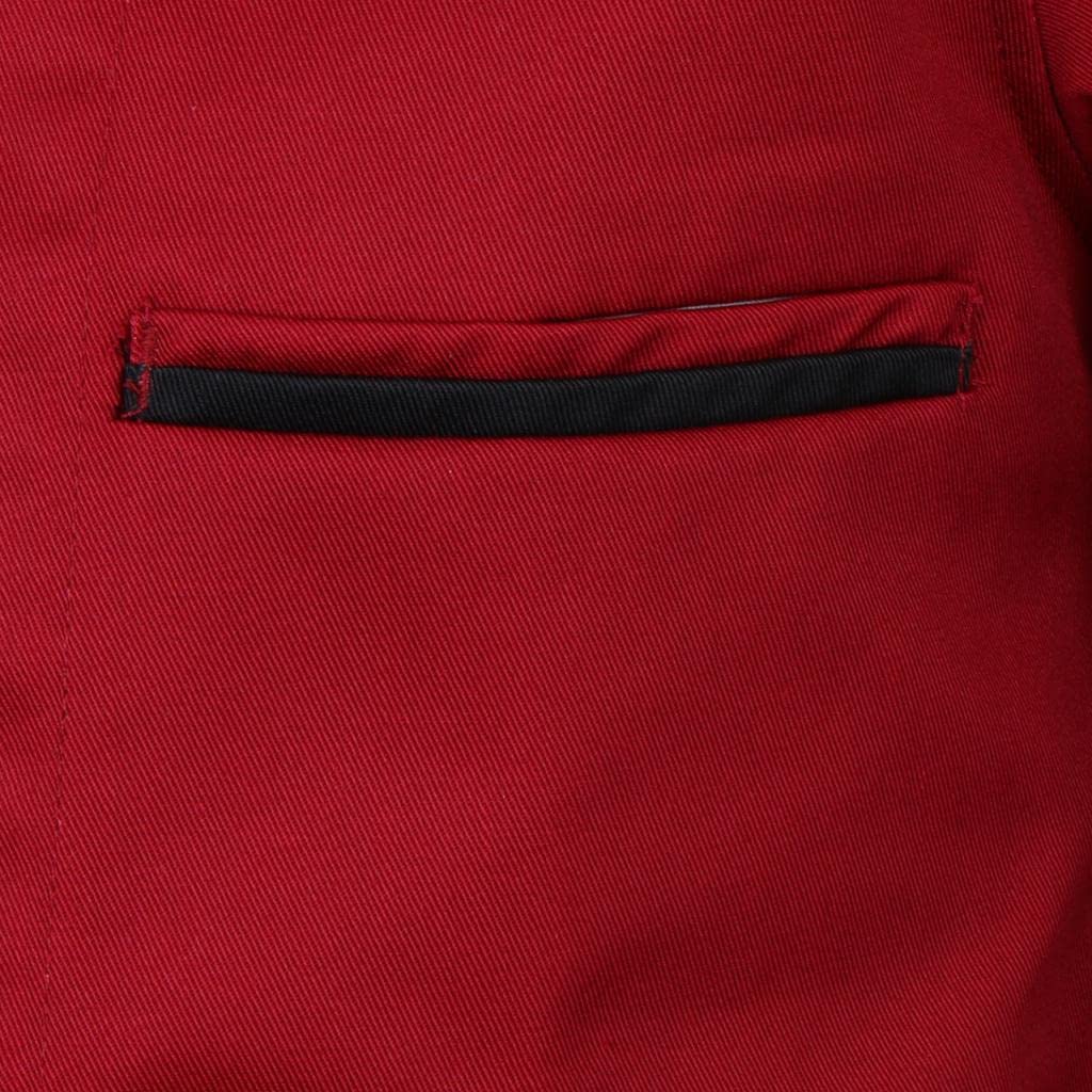 #N/A/a Chaqueta Vintage de Manga Larga para Hombre Y Mujer, Abrigo de Trabajo para Cocinero, rojo, METRO