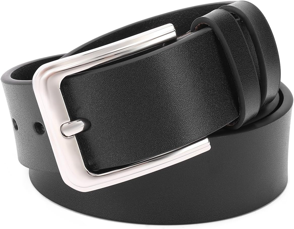 GOIACII Cow Leather Casual Belt for Men Rotated Buckle Casual Jeans Dress Belts With Gift Box - Image 2