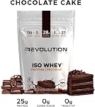 Revolution Nutrition, Iso Whey, Protein Powder 2LB Bag, Premium Formula, Gluten Free, Low Carb, 28g Of Protein Per Scoop, 908g, 27 Servings (Chocolate Cake, 2 Pound Bag)