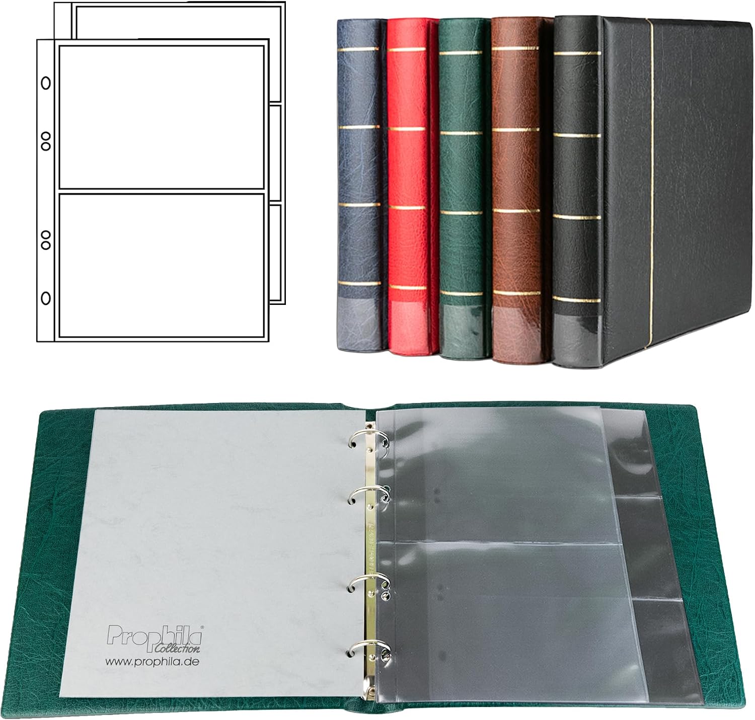 Prophila banknotes Album with 20 Pockets for 50 banknotes