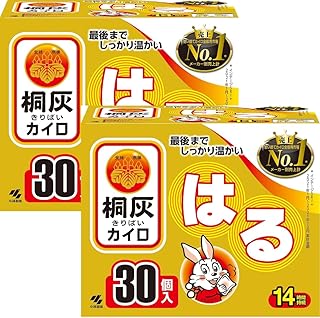 【まとめ買い】桐灰カイロ 貼る カイロ 14時間持続 30個入 (はるカイロ2箱)