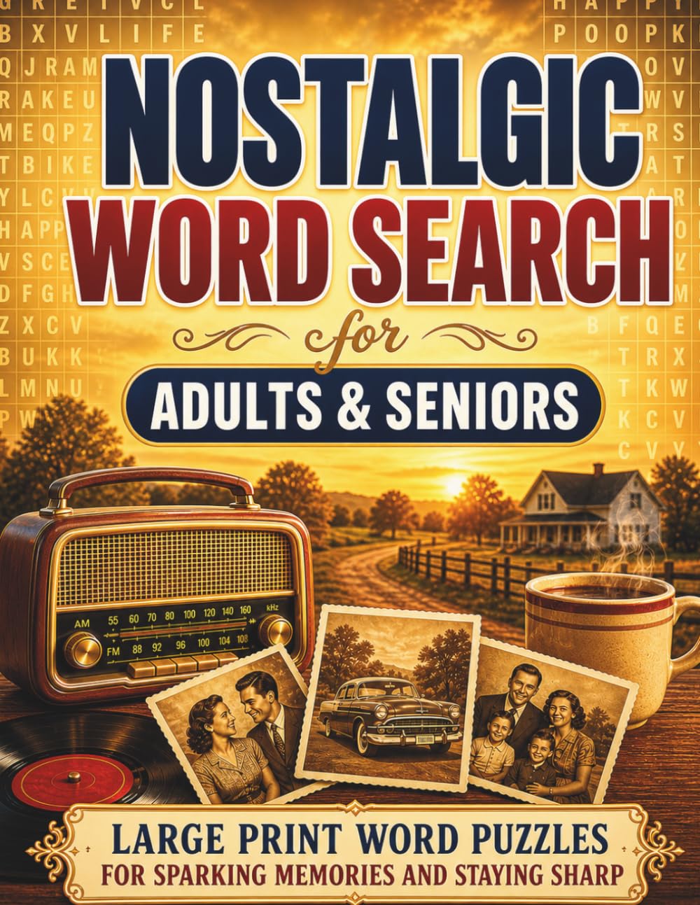 Nostalgic Word Search for Adults & Seniors: Large Print Word Puzzles for Sparking Memories and Staying Sharp | Cognitive Brain Training & Memory Care for Seniors Over 60