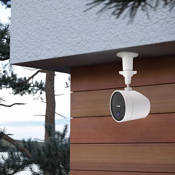 UYODM 2 Pack Wall Mount Holder Compatible with SimpliSafe Outdoor Security Camera, 360Rotation Security Bracket with 1/4 Screw Thread , Camera Not Included (White)