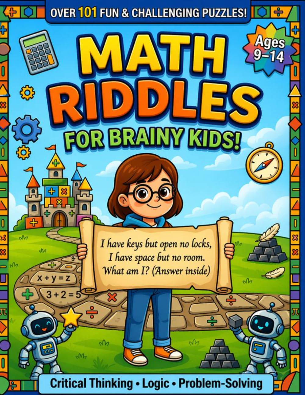 Math Riddles for Kids Ages 9–14: 101 Brain Teasers, Logic Puzzles & Tricky Questions Activity Book with Answers for Critical Thinking & Problem Solving