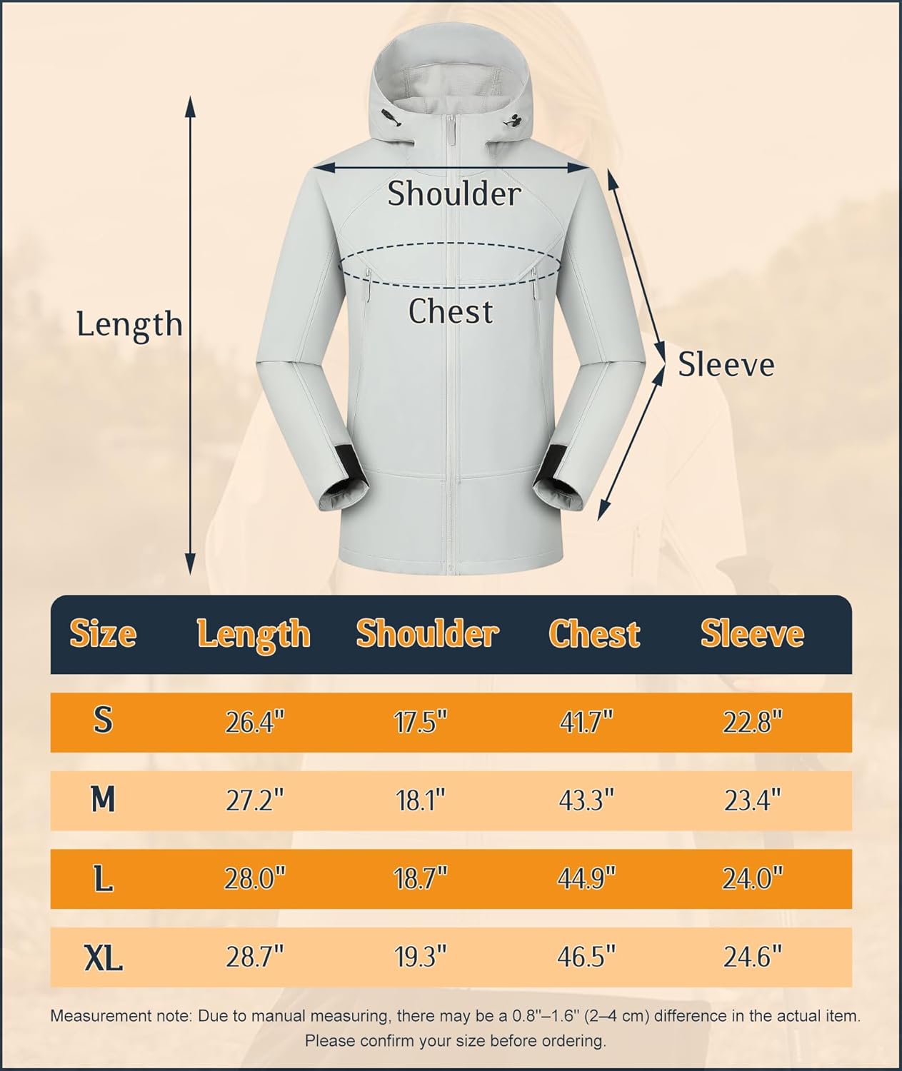 Women's Jacket Hoodie Spring Fleece Jacket Waterproof Lightweight Jackets Windproof Coat for Hiking Camping