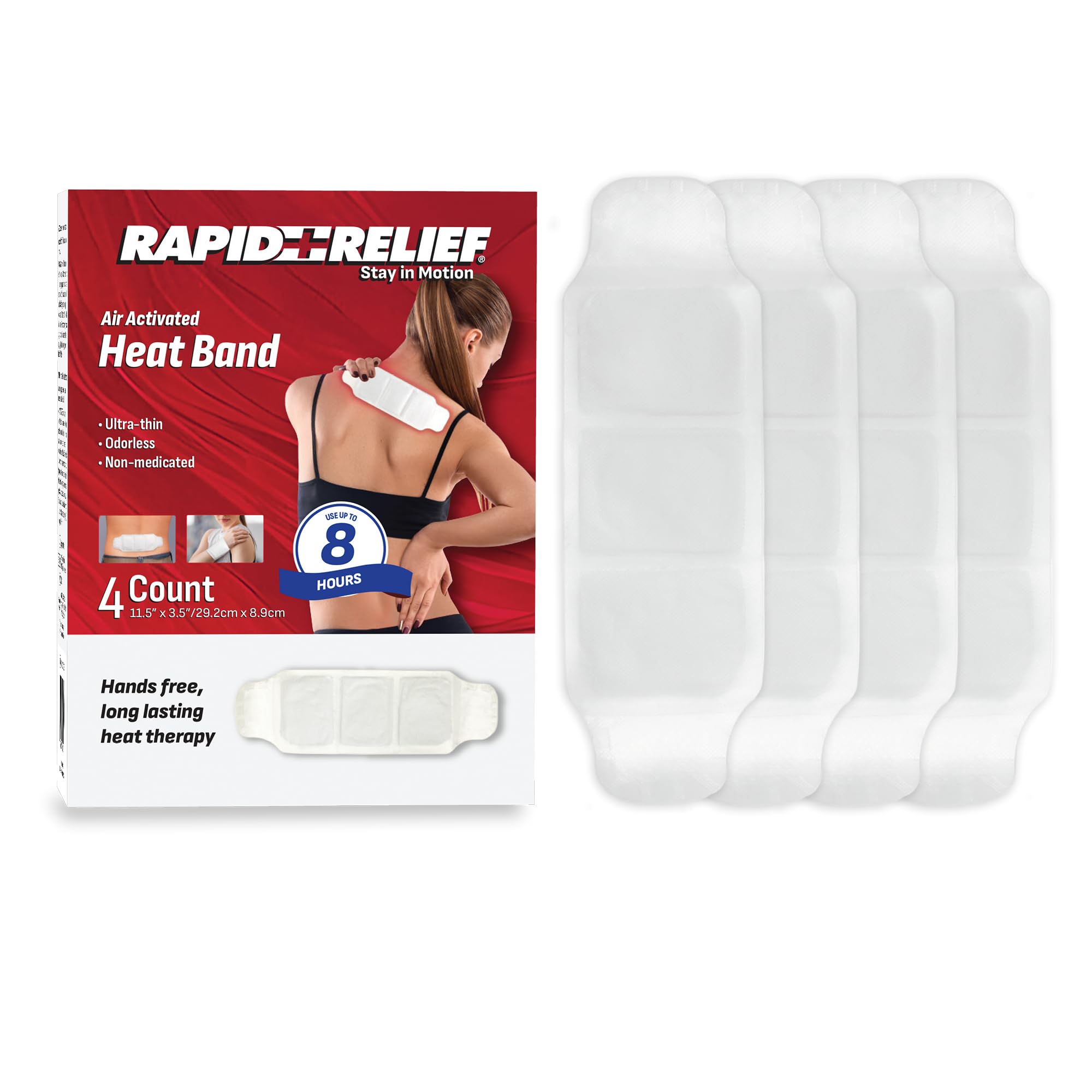Amazon.com: Rapid Relief Air Activated Heat Bands for Neck and 