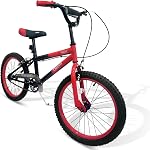 BMX Style Kids Bike for Ages 5-9 Years Old Boys Girls, 18 inch Kid's Bikes, Children Bicycle for Kids and Ages 5 to 9 18", Red Black