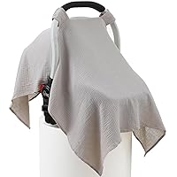 Vista 16 de Funda de asiento de automóvil 100% muselina de algodón para bebé, cubierta de toldo para asiento de automóvil, fundas de ajuste universal para niños