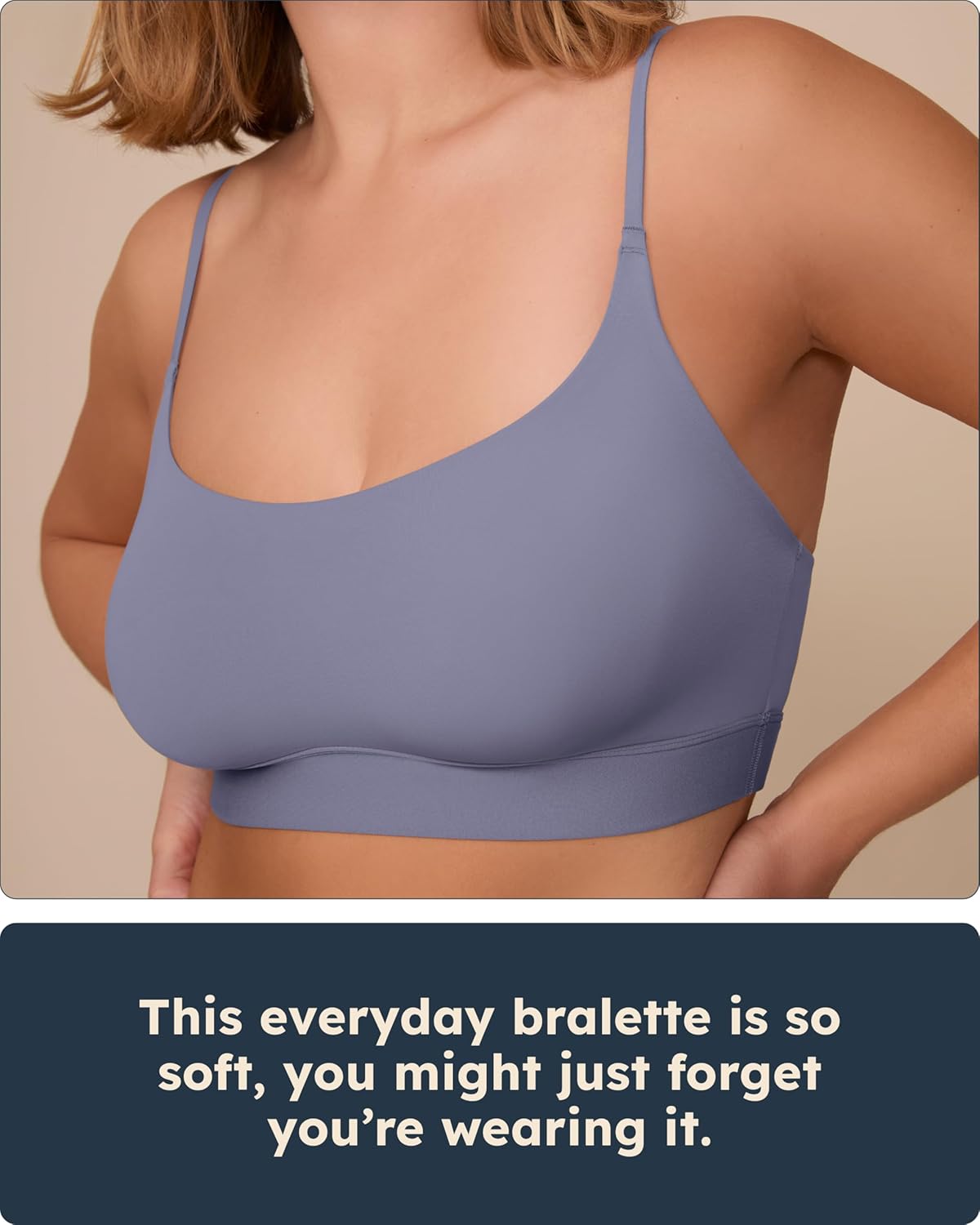 Harper Wilde Bliss Scoop Bralette - Ultra-Soft & Lightweight, Wire-Free Scoop Neck Bralette for Women - Image 3