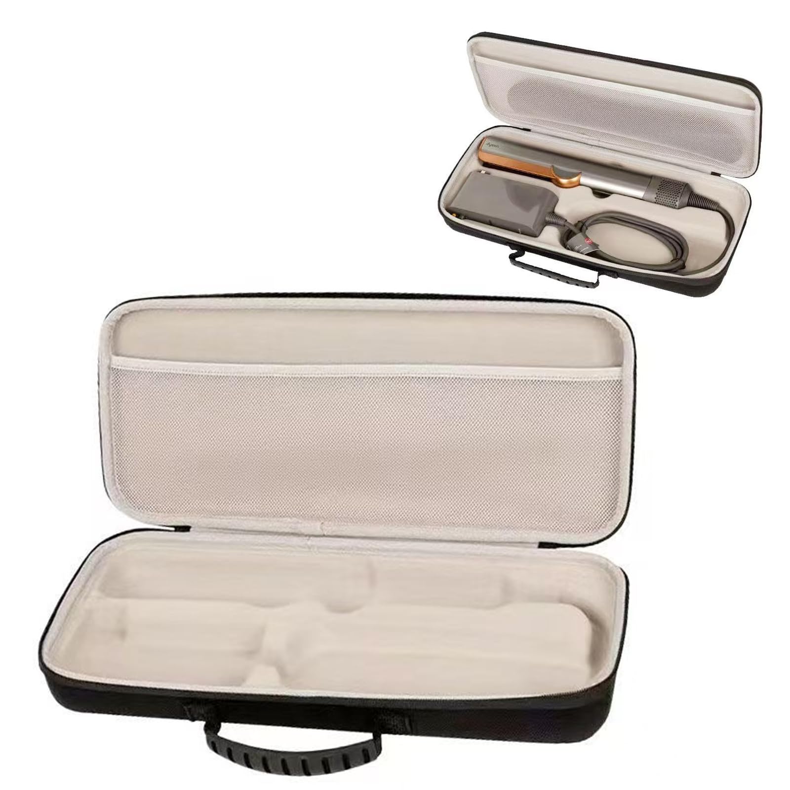 Borsa da Viaggio Impermeabile per Lisspeur,Custodia Rigida Protettiva,Borsa Portatile per Piastra per Capelli e Accessori,Impermeabile, Antigraffio e Organizzata per Accessori Power, Nero