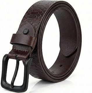 Dark & Dusky Men's Genuine Leather Belt for Men | Formal & Casual | Stylish Buckle | Office, Jeans & Trouser Belt Price In India