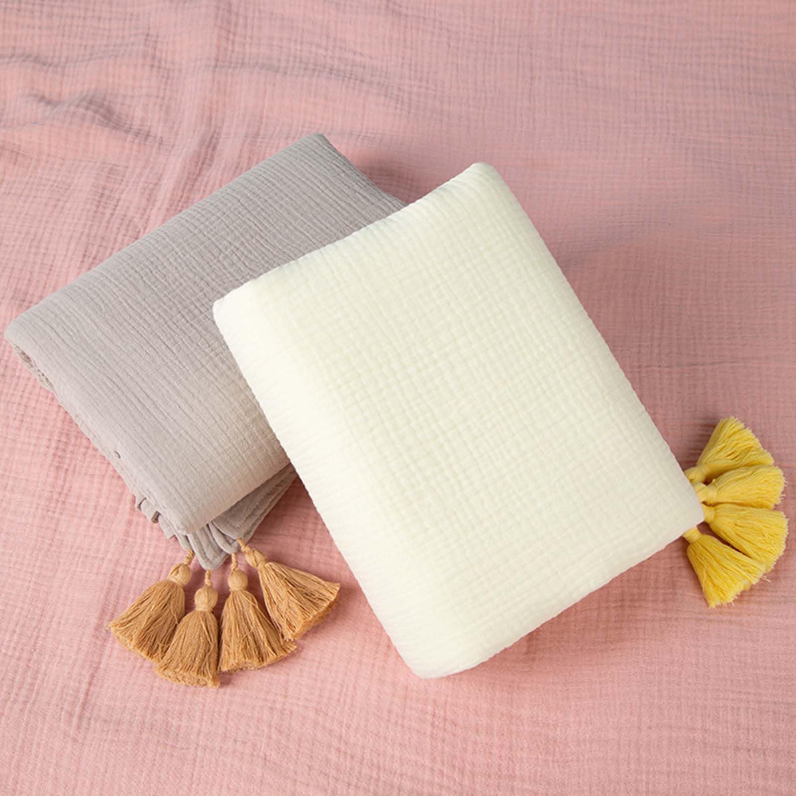 120x150cm Bambino Ricezione Coperta Morbido Cotone 4 Strati Mussola Garza di Cotone Solido Sacchetto Neonati Asciugamano Da Bagno Copertura Coperta Per Neonati Neonati