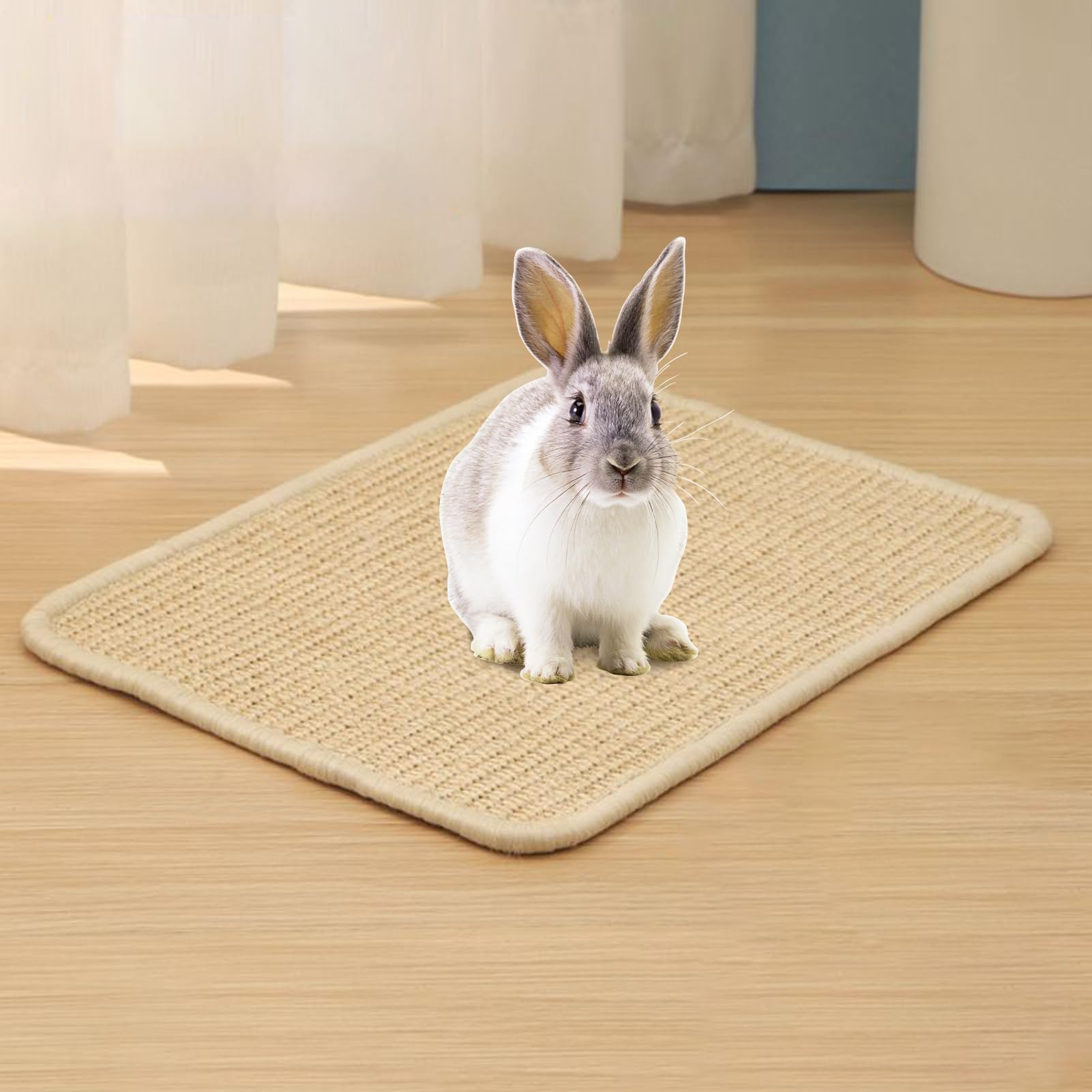 Bunny Scratching Pad Giocattolo Mordicchio per Gabbia Conigli | per Lettini, Protezione Mobili e Gabbia per Rosicchiare, e Nidificazione