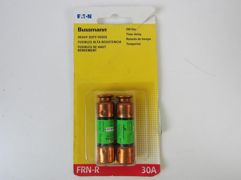 Bussmann BP/FRN-R-30 30 Amp Fusetron Dual Element Time-Delay Current Limiting Class RK5 Fuse, 250V Carded UL Listed, 2-Pack by Bussmann