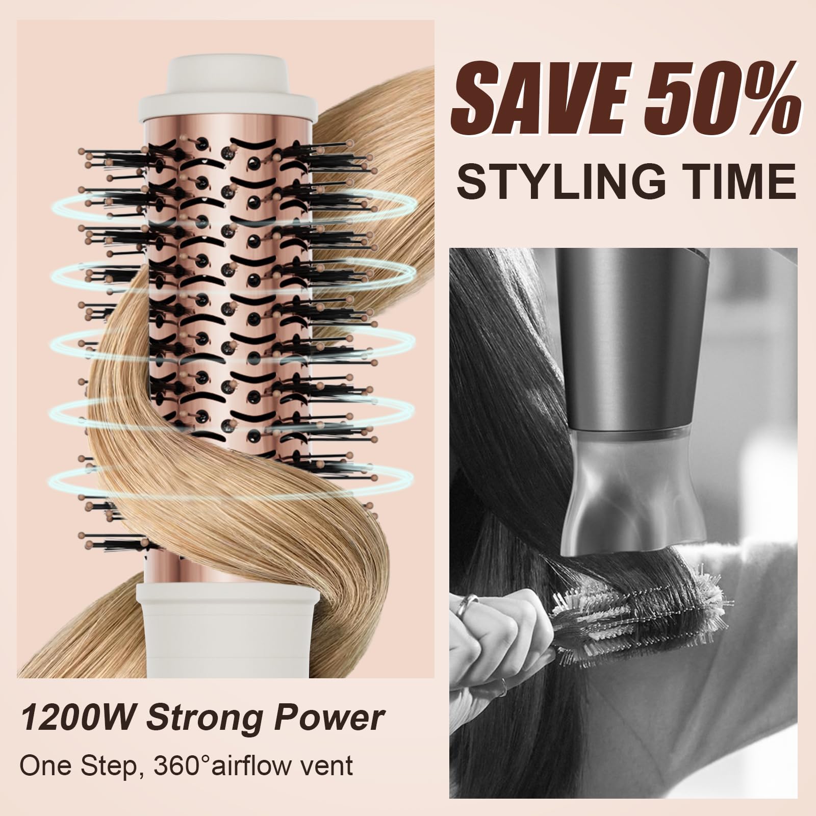 Dual Voltage Hot Air Brush with Ionic Styling Technology