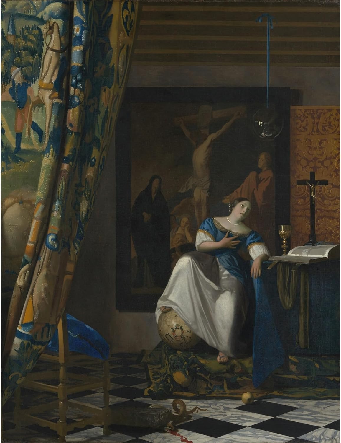 ArtDirect Allegory of the Catholic Faith (ca. 1670-72) Unframed Art Print Giclee Poster by Johannes Vermeer - Ready for Framing with Customization Sizes 8x10, 11x14, 15x20, 24x31, 36x47 and 46x60 inches