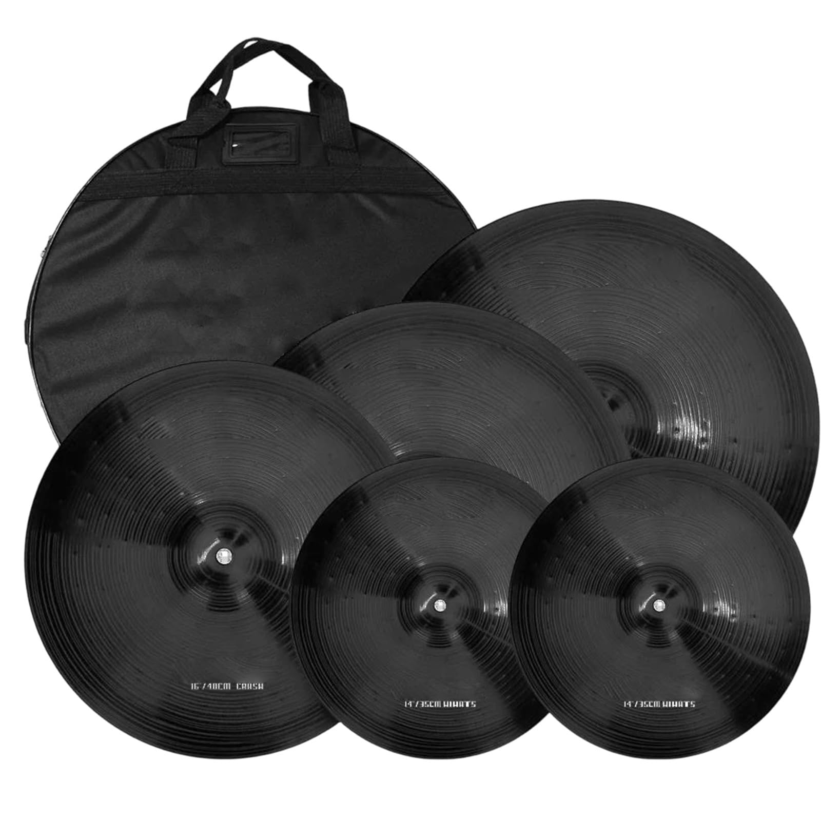 Miłośnicy Muzyki Talerz Profesjonalny Zestaw Perkusyjny Ze Stopu Talerzy 14 Hihats 16 Crash 18 Crashride 20inch Ride Plus I Torba 5 Sztuk(Type2 5 pcs)