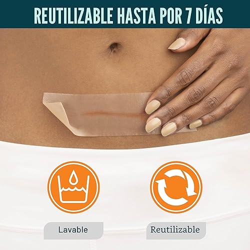 Miniatura 8 de NUVADERMIS Hojas de silicona para cicatrices quirúrgicas, rollo de 120 x 1.5 pulgadas, cinta de silicona de grado médico y cinta facial