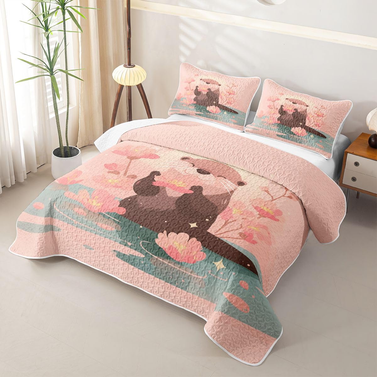 Homewish Set copriletto trapuntato per letto king size