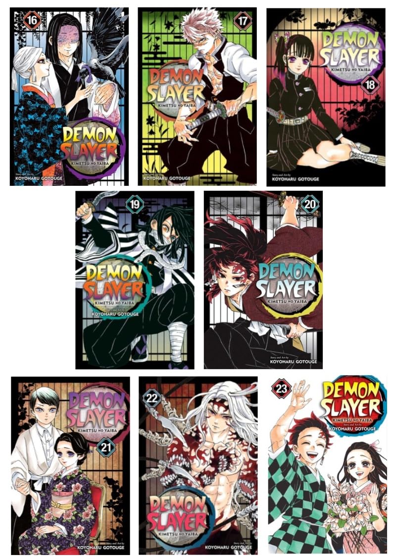 Demon Slayer: Kimetsu no Yaiba Manga Series 8-Book Collection Set IV (Vol.16 to Vol.23) - Epic Shōnen Fantasy Saga Featuring Tanjiro & Hashira Training      Paperback – June 9, 2025