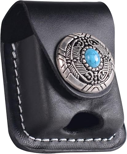 Miniatura 9 de Funda de cuero para encendedor hecha a mano con lazo para cinturón de bolsillo