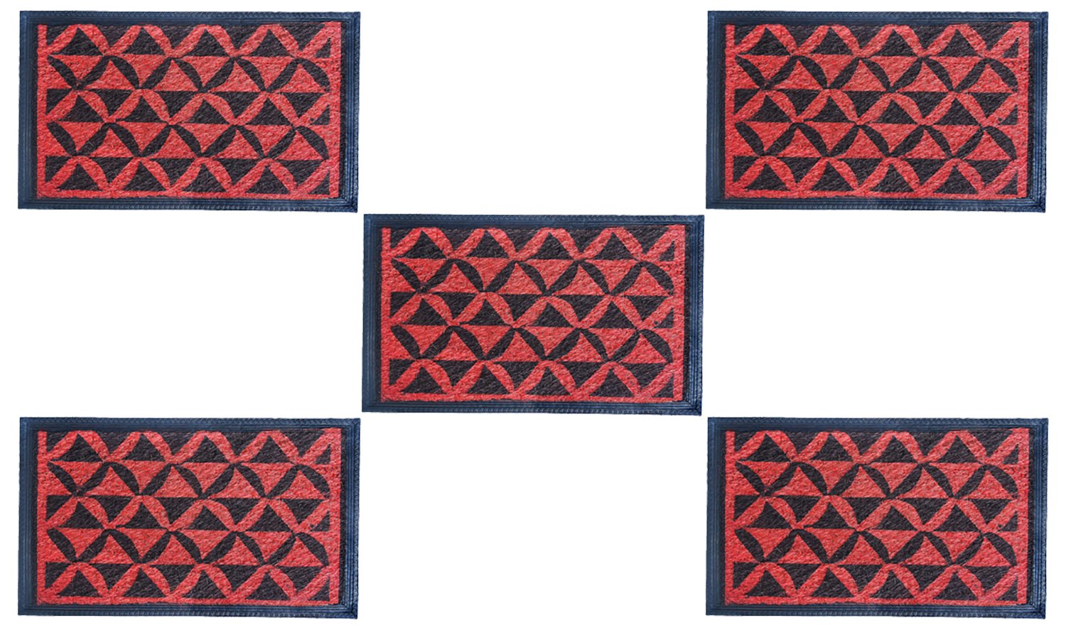 Buy MATCOIR Rubber Coir Non Brush Printed Door Mat (Set Of 5) 35 x 60