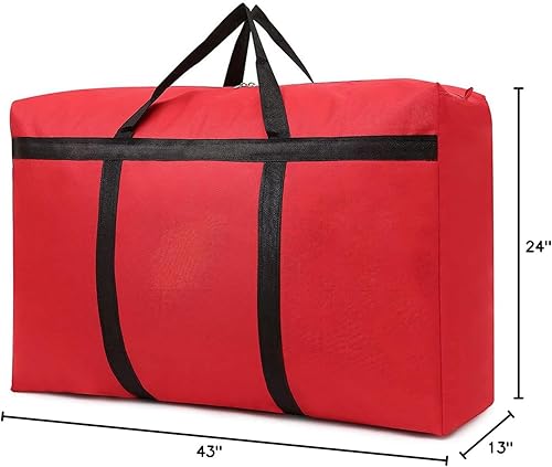 Miniatura 7 de Bolsas de almacenamiento multiusos extra grandes y resistentes, bolsas de lona para ahorrar espacio (230 L, rojo)