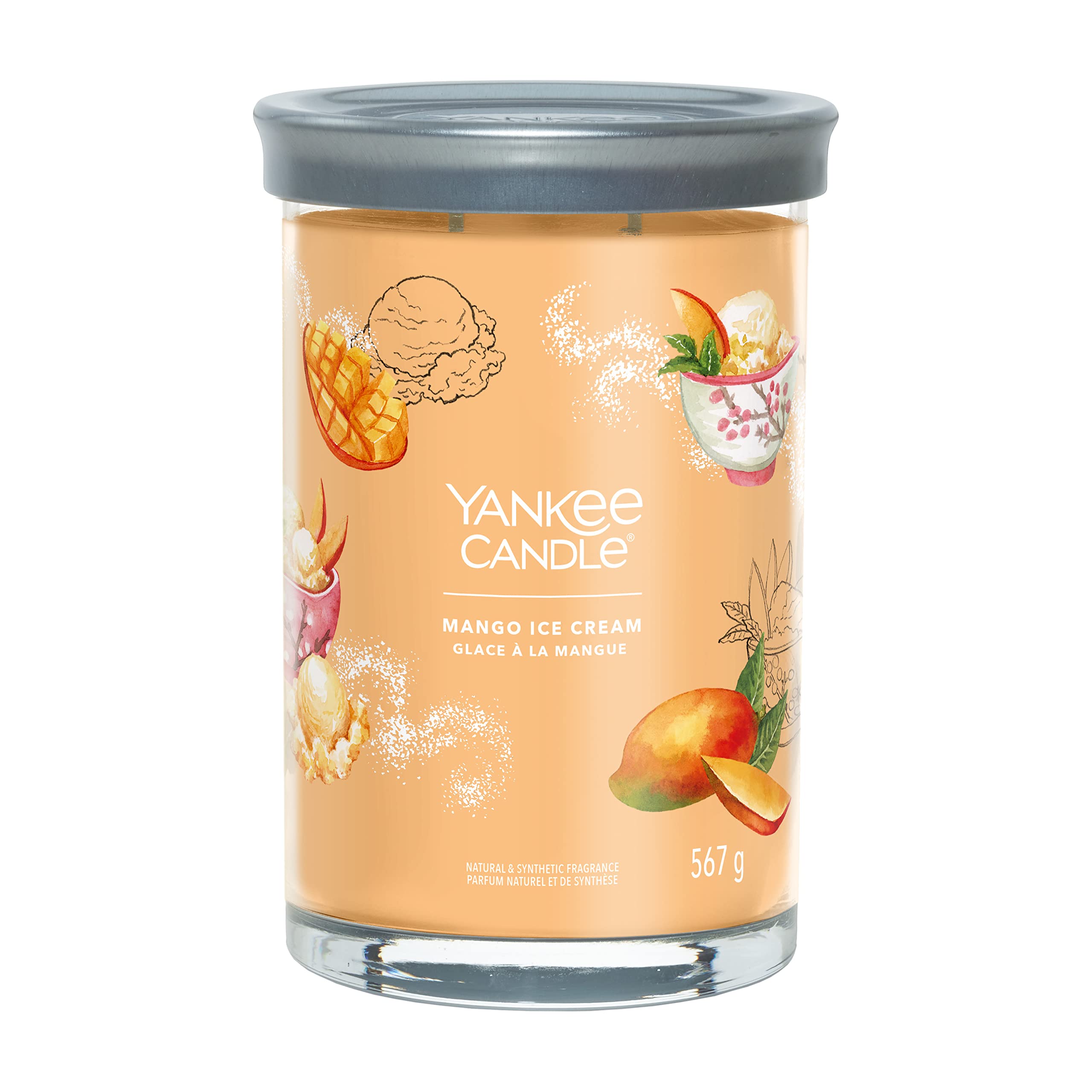 Yankee Candle Signature candela profumata | Gelato al mango in tumbler grande | Candele di miscela di cera di soia lunga durata | regalo perfetto per le donne