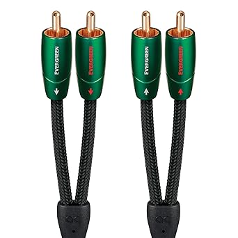 Audioquest Evergreen Stereo Cable with 4 RCA Connectors, 0.6 m
