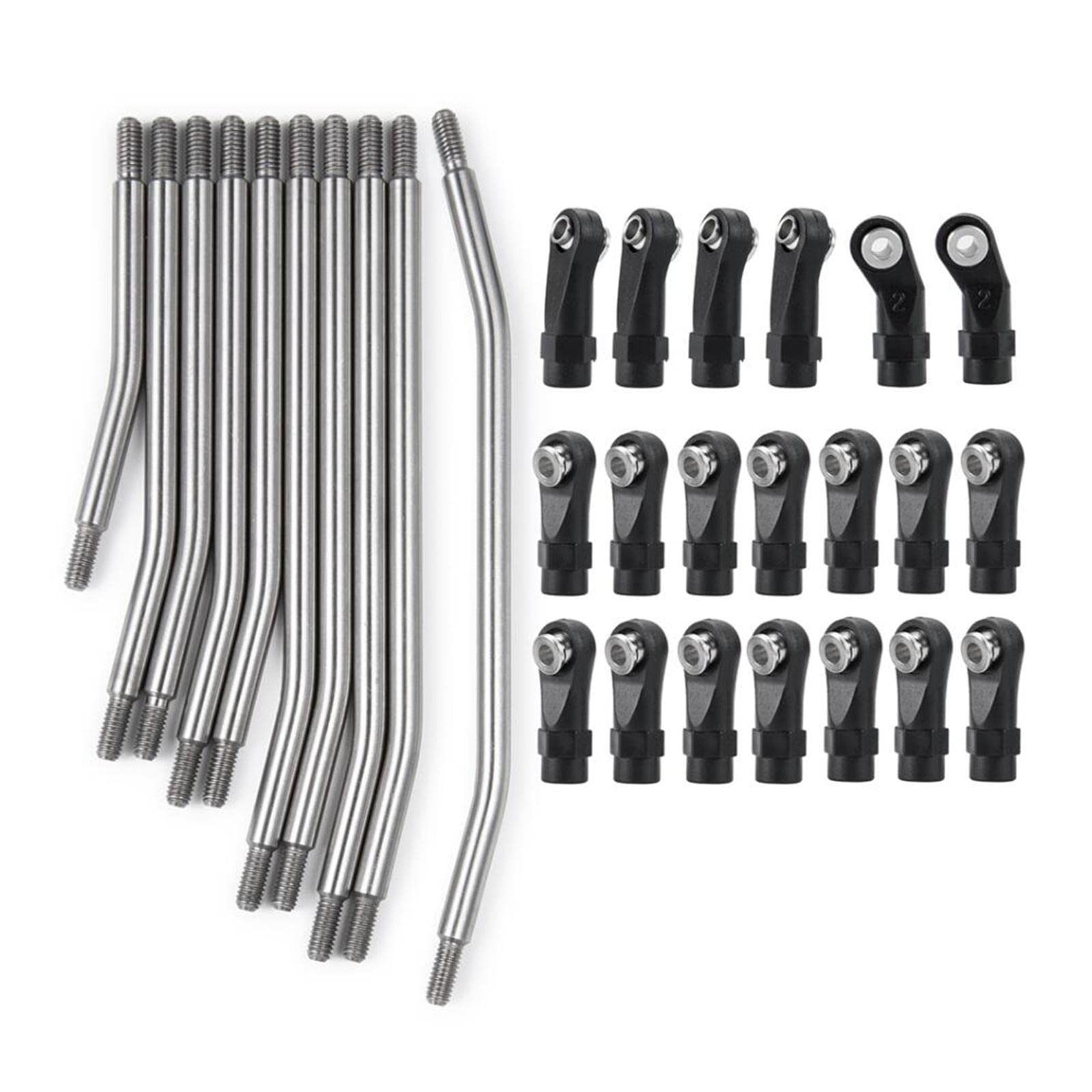 10 Pezzi Asta di Collegamento Auto Rc Accessori Metallo Plastica Parti Sostitutive per Migliorare Stabilità E Resistenza Adatto a Modellismo 1 10