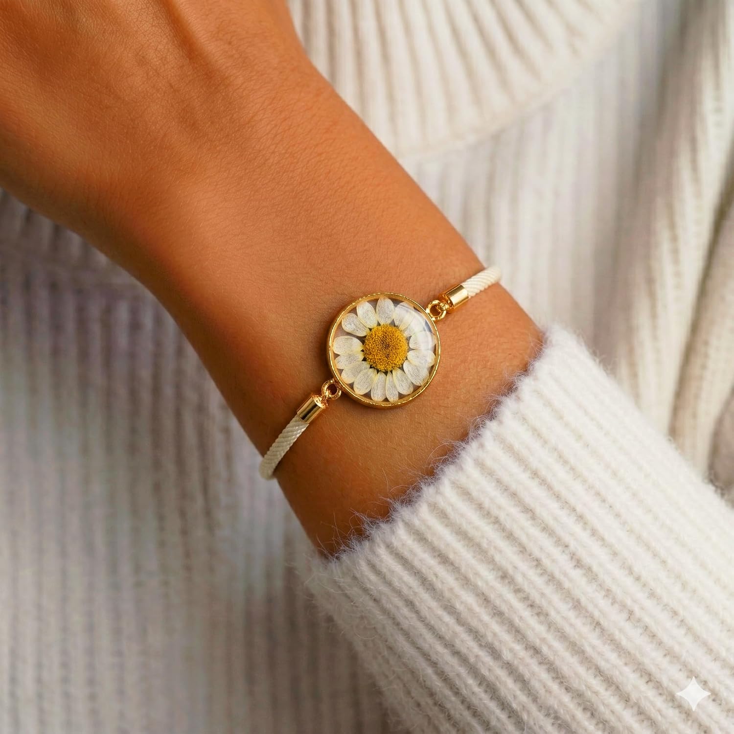 Birth Month Flower Bracelet, Personalized Birthday Gift, Pressed Flower Adjustable Bracelet