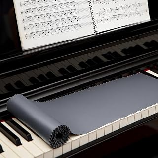 Piano Keyboard Cover, Piano Keyboard Dust Cover, Fabric Key Covers Cloth, High Technology Fabric Key Covers, Fits Upright Piano, Electric Piano, Gray