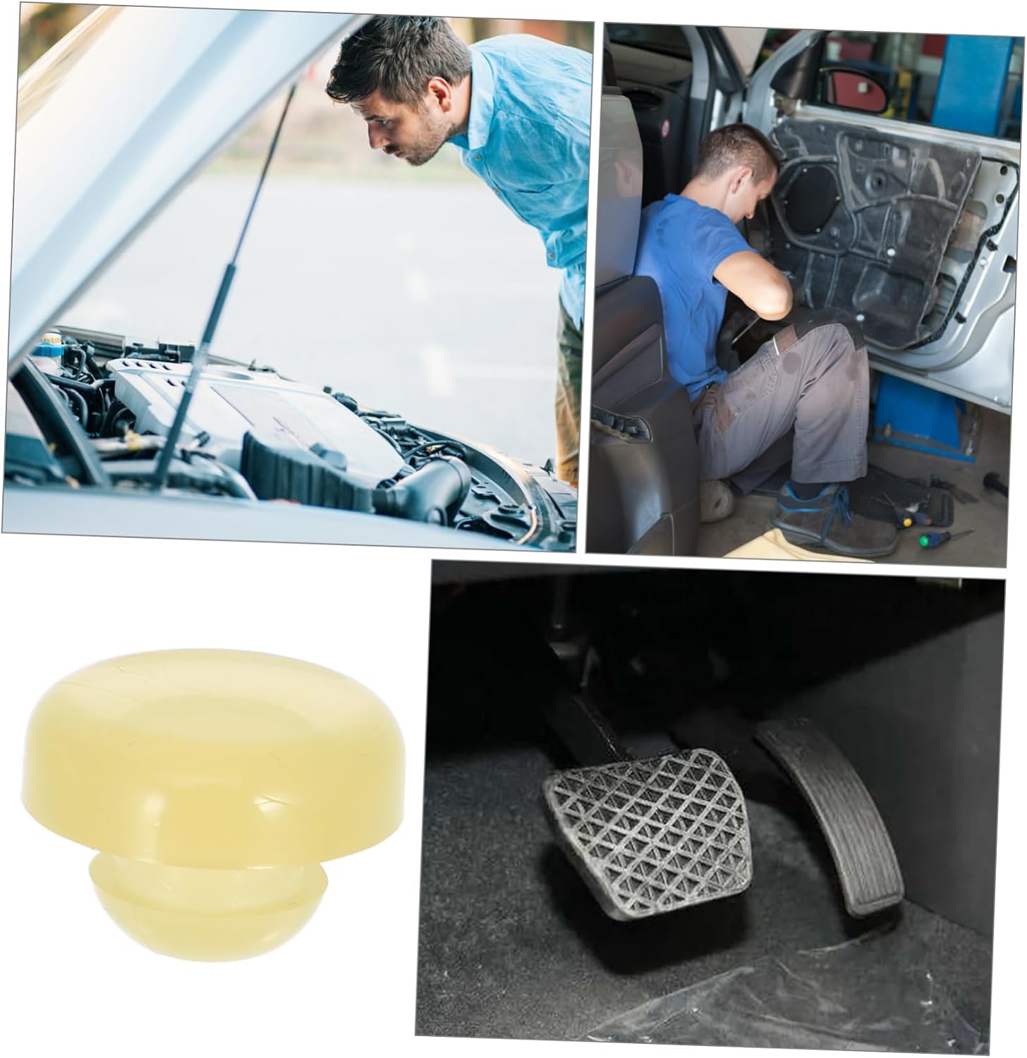 10pcs Brake Pedal Stopper Pads Compatible with Easy Installation Cushion for Enhanced Braking Performance and Reduced Noise