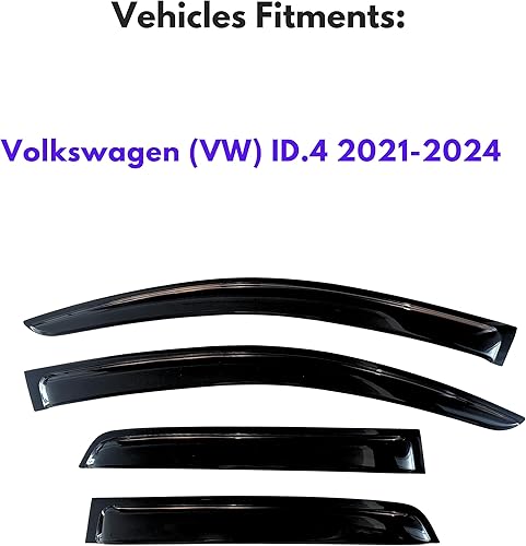 Miniatura 60 de KPY Moldura deflectora de viento con protección contra la lluvia compatible con Mazda CX-3 2016-2021 (CX3), 4 unidades, para ventana lateral