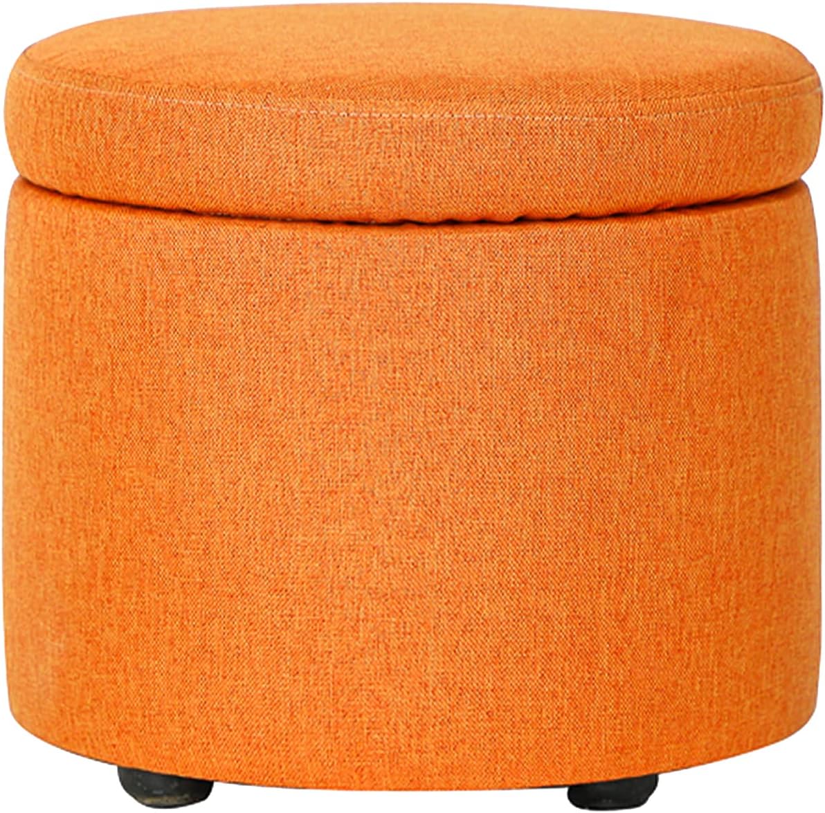 Storage Ottoman,Round Ottoman Foot Rest Vanity Stool