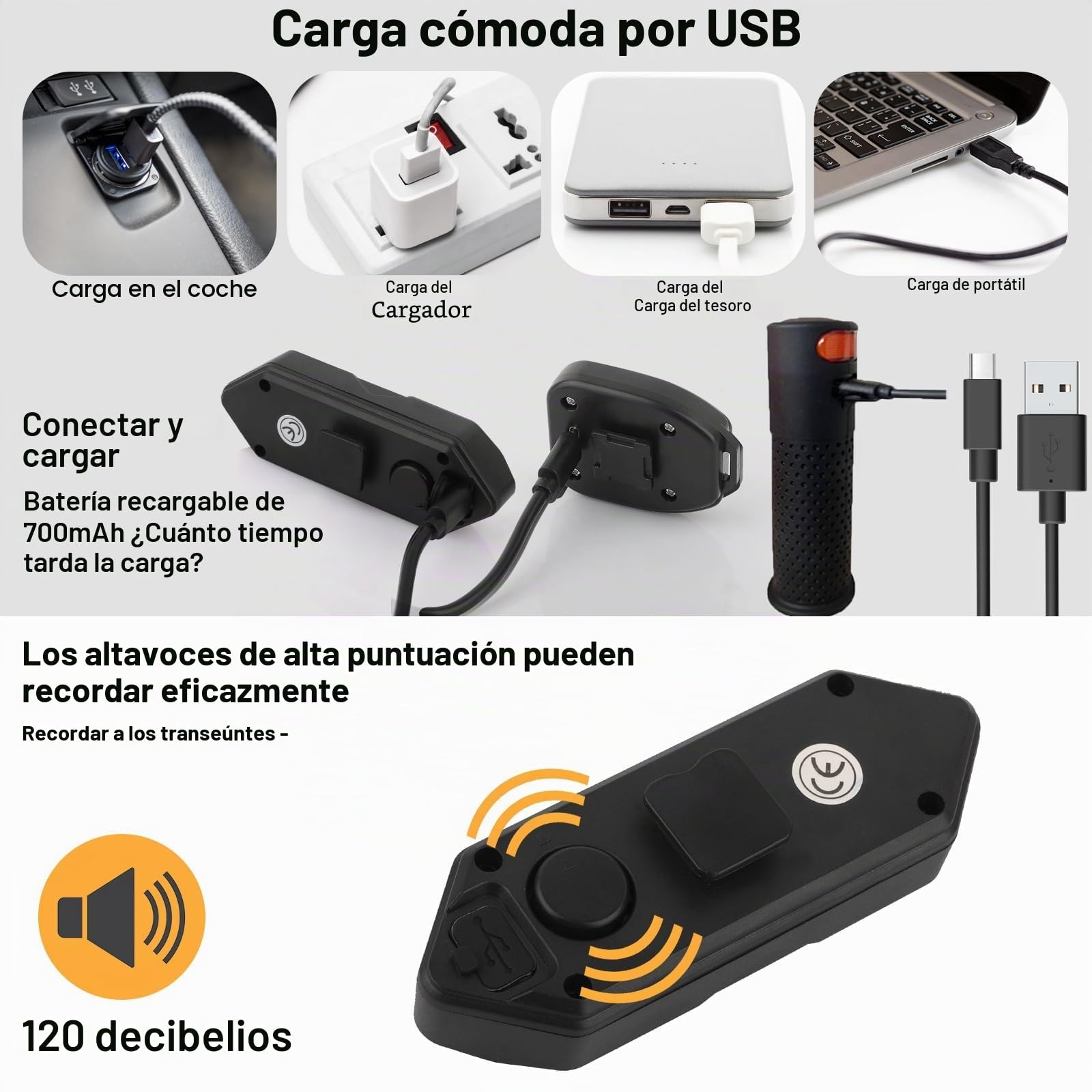 E Scooter - Mango para intermitente con luz y mando a distancia USB, 2 indicadores para scooter Xiaomi M365/Pro2/1S Ninebot ES1/ES2/ES4/G30, accesorio para scooter