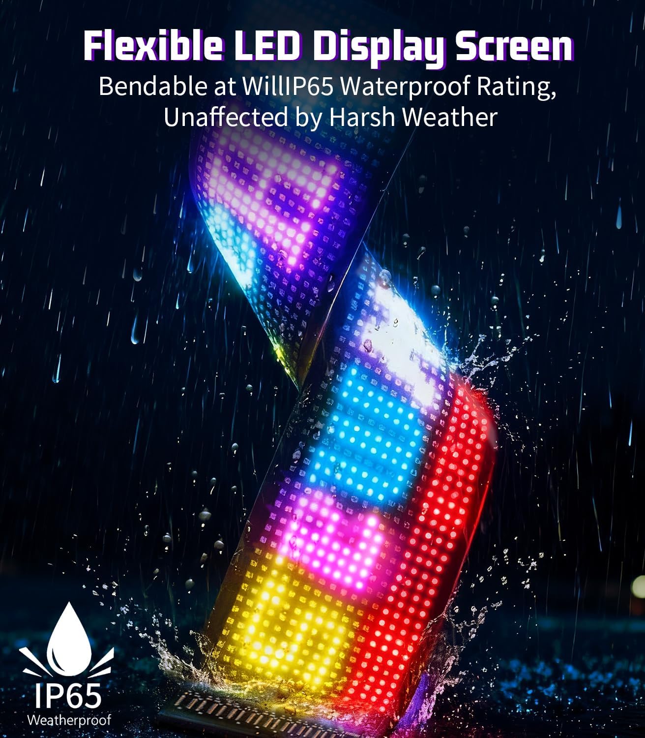 Devil Eyes Light for Cars(2PC) 23.43"x4.72" Waterproof Programmable Patterns | Perfect Sync - App/Remote Control for RV,Cars,SUVs & Trucks