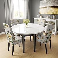 Vista 4 de Juego de 4 fundas elásticas para sillas de comedor, fundas elásticas para sillas de comedor, fundas para sillas de comedor, fundas protectoras