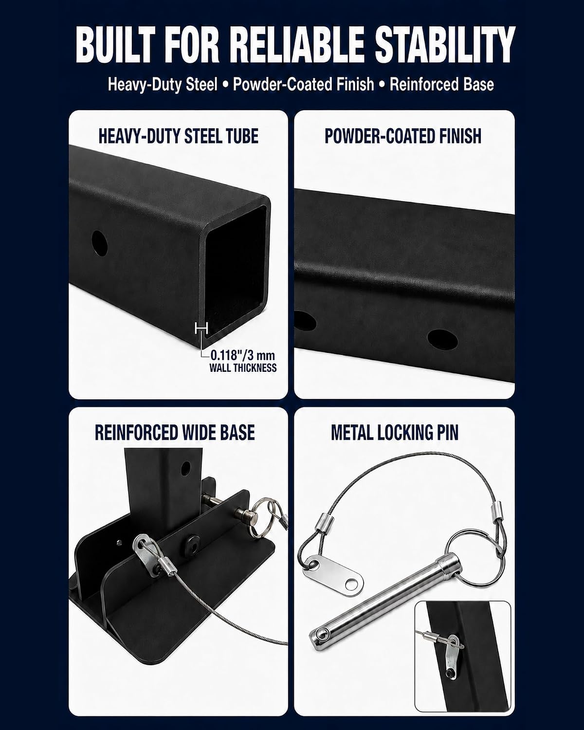 Heavy Duty RV I-Beam Mount Stabilizer Kit, Adjustable 17-35 in for Trailers