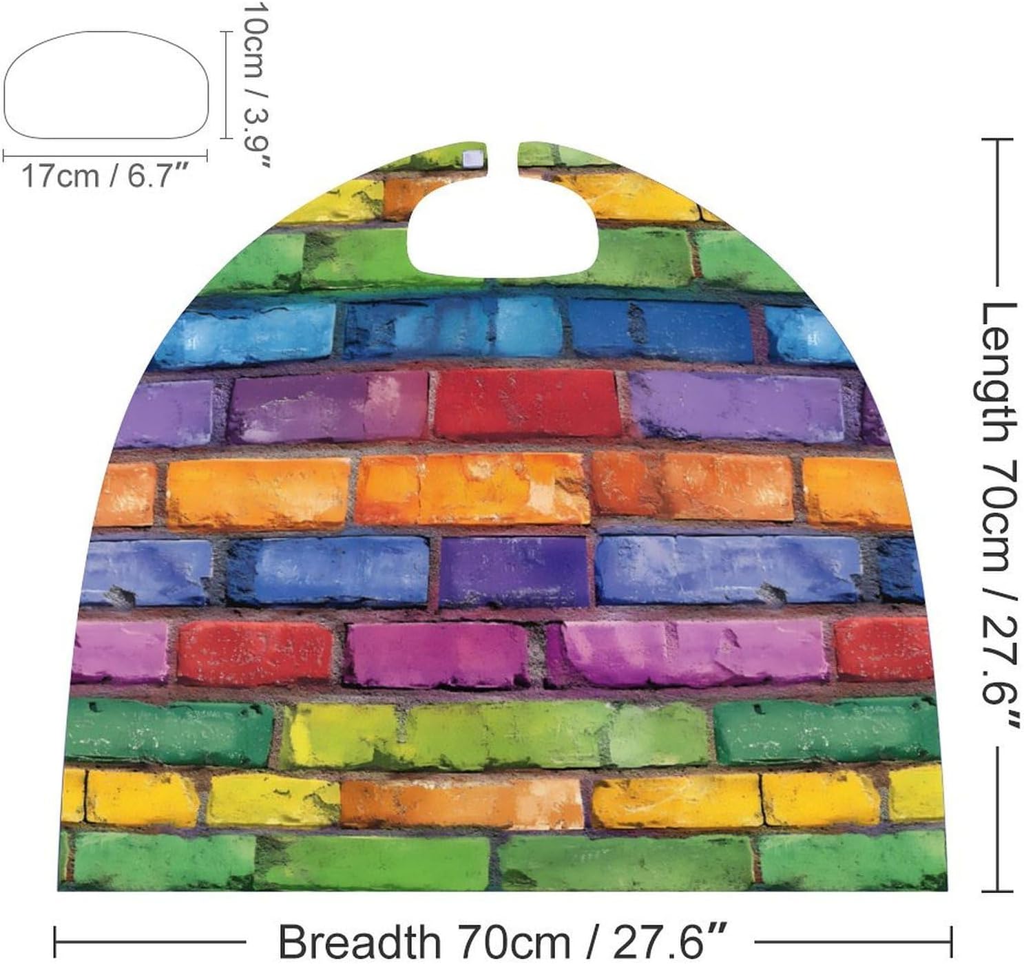 Rainbow Wall Brick Funny Cape Cloak Cosplay Halloween Party Shawl Costume Accessories for Men Women