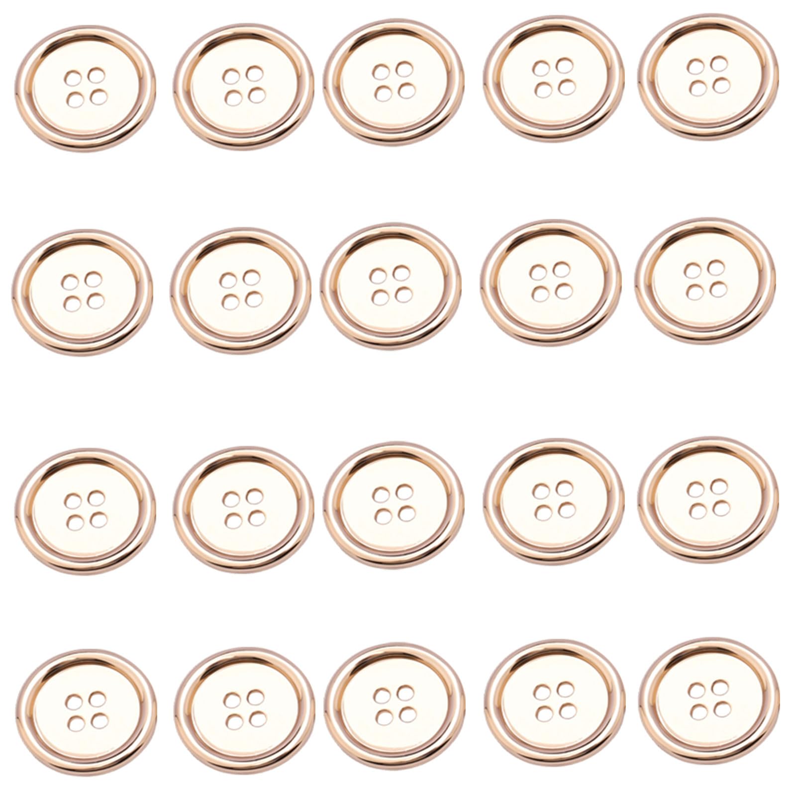 Four Eye Button Fine Edges Detail Metal Alloy for Professional Sewing and Crafting Four Eye Button