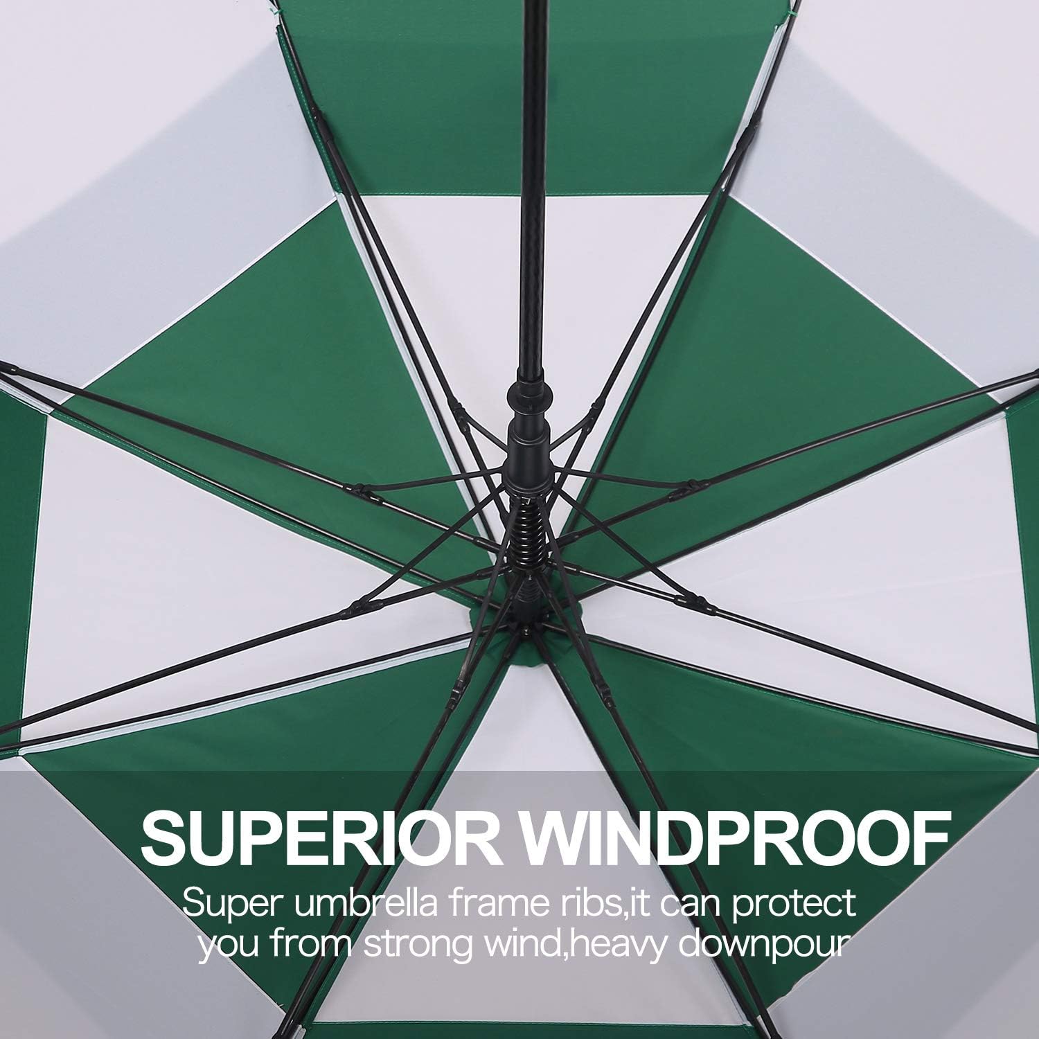 golf umbrella large oversize 68 inches air vent double canopy windproof automatic straight rain umbrellas for men and women - Image 7