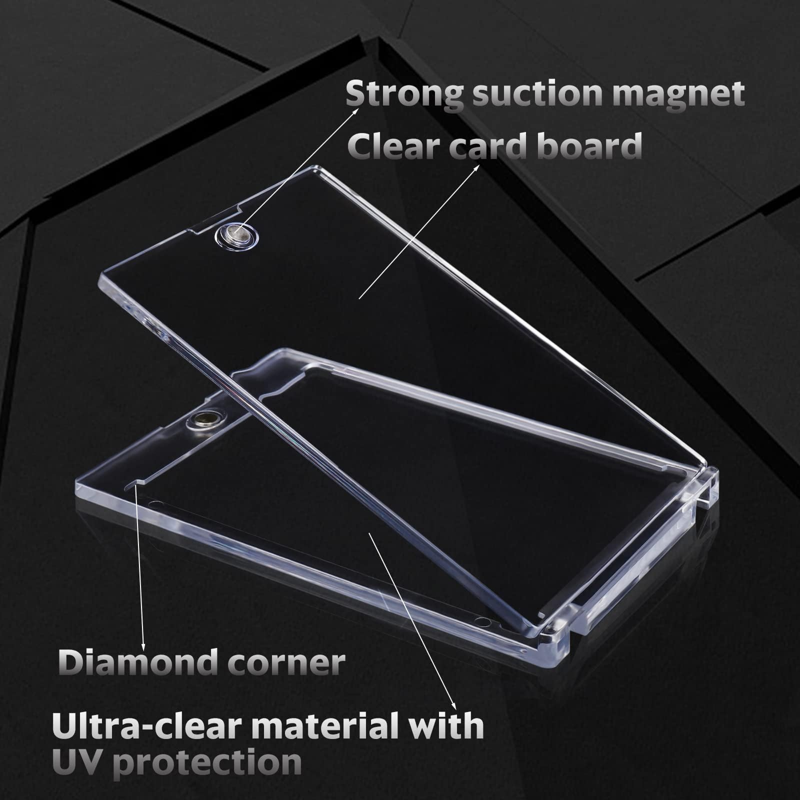 Mlikero 5 Magnetic Card Holders for Trading Cards 35PT Hard Card Sleeves Fit for MTG Football, Sports Cards - Image 3